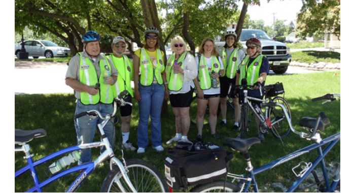 bold bicycle riding group image